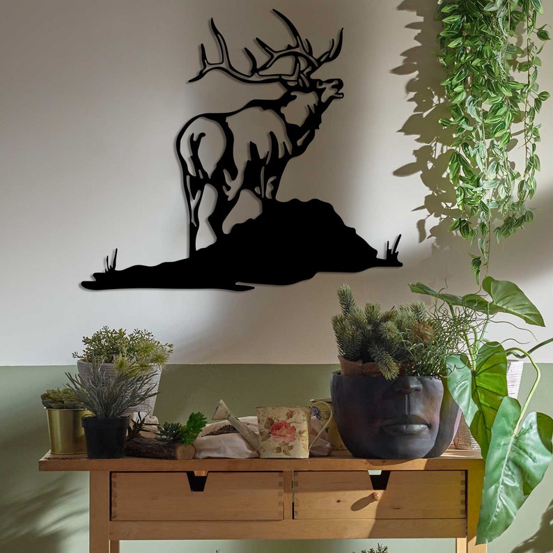 Deer Metal Wall Art, Metal Wall Decor, Deer Silhoutte, Wall Hangings