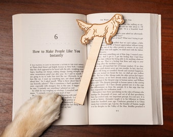 Bookmark, Wooden Bookmark, Wedding favor, Gift for her, Mother's Day gift, Gift for reader, Dog bookmark, Golden Retriever, Made in the USA.