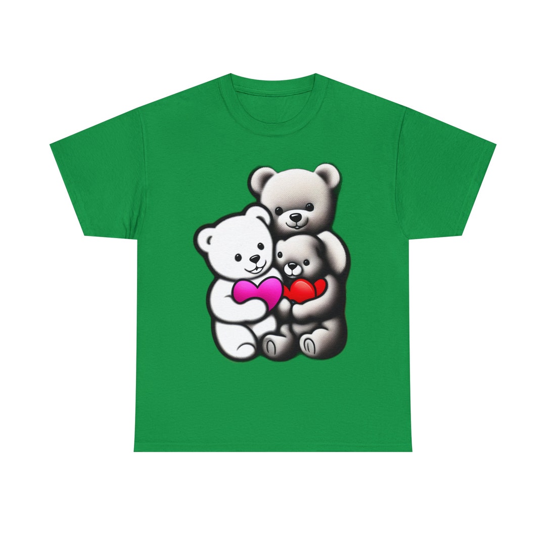 Cute Teddy Bear Tshirt, Teddy Bear Print Tshirt, Bear Face Tshirt