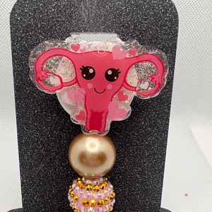 Valentines Day Uterus Badge Reel