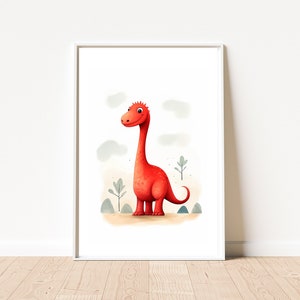 Lámina imprimible infantil de dinosaurio diplodocus