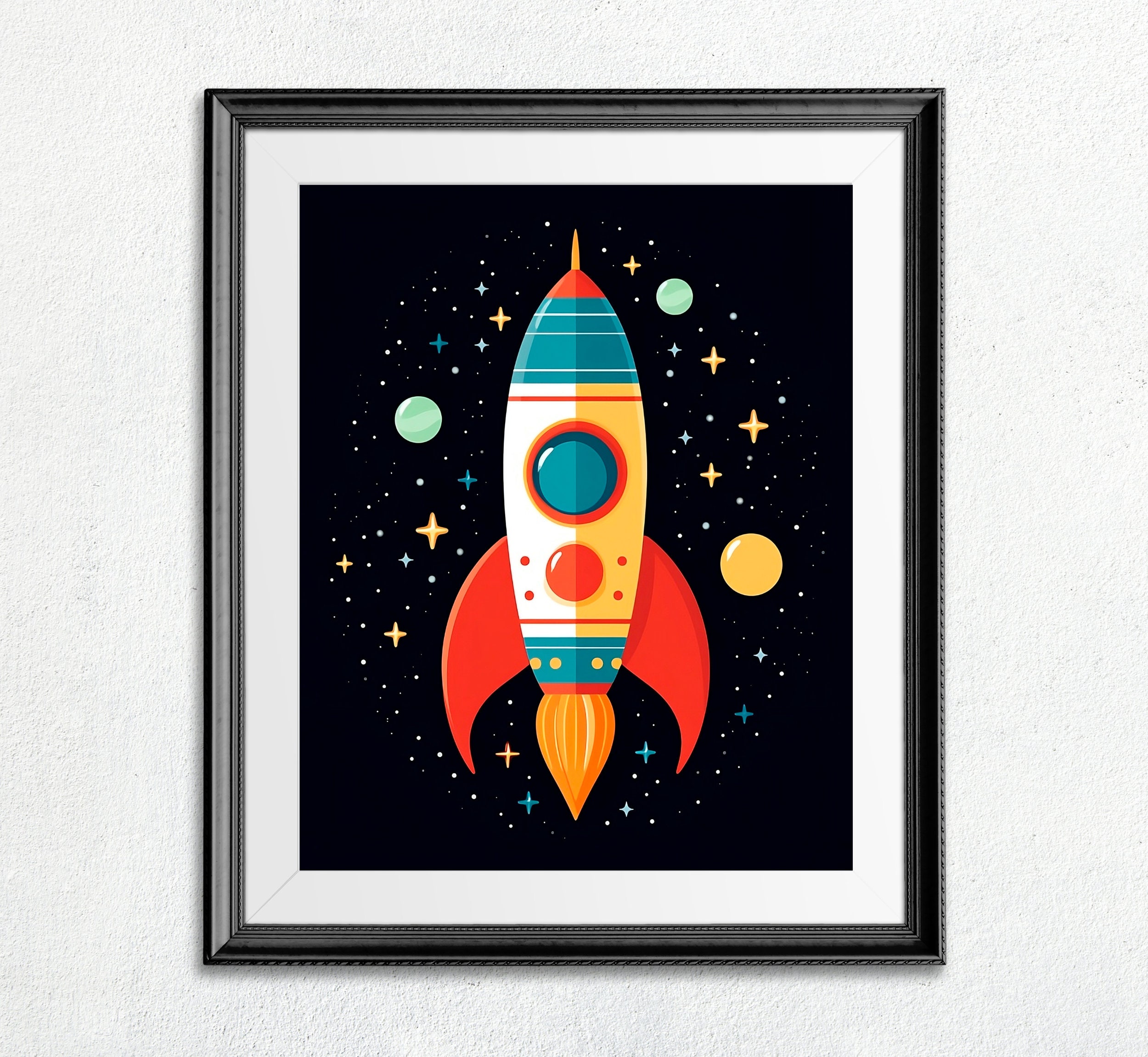 Children's Rocket Print, Digital Download Rocket Print, Rocket, Rocket