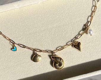 Build your own charm necklace | aericéan | handmade | gold plated | jewellery