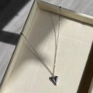 silver heart pendant necklace | aericéan | handmade | silver | cute | heart