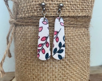 White floral dangles