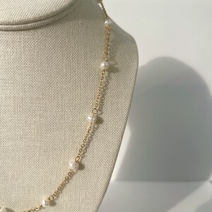 Dainty Gold Pearl 18k Stainless Steel Necklace
