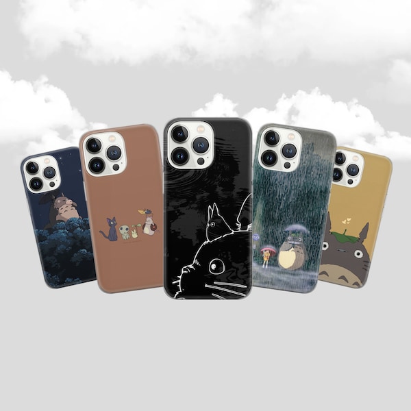 Verträumte Handyhülle Ghibli Hülle für iPhone 15 14 13 12 Pro 11 XR 8 7, Samsung S23 S22 A73 A53 A13 A14 S21 Fe S20, Pixel 7 6A