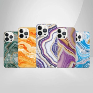 Geode Phone Case Geology Cover for iPhone 14 13 12 Pro 11 XR 8 7, Samsung S23 S22 A73 A53 A13 A14 S21 Fe S20, Pixel 7 6A