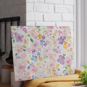 Painterly Flower Glass Cutting Board, Cute Kawaii Chopping Board, Pastel Garden Kitchen Decor, Artistic Food Prep Board, Housewarming Gift