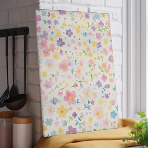 Painterly Flower Glass Cutting Board, Cute Kawaii Chopping Board, Pastel Garden Kitchen Decor, Artistic Food Prep Board, Housewarming Gift