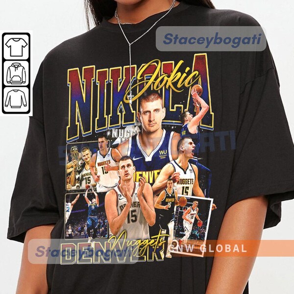 Nikola Jokić Denver Basketball Shirt, Nuggets Basketball Shirt Christmas Gift Unisex, Basketball 90s Vintage Fan Gift 1010PTTH