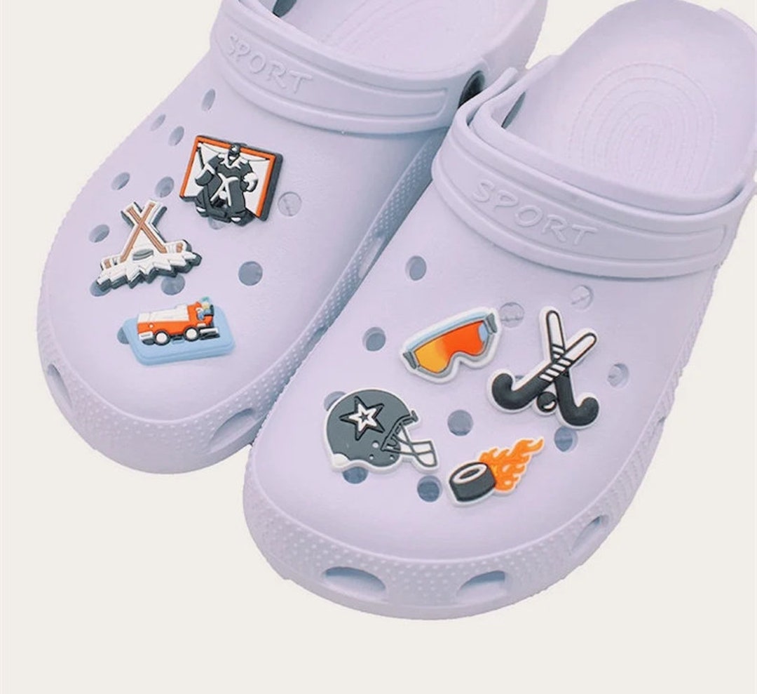 Hockey Shoe Charms Setteam Croc Charmsice Hockey Charmsgift Etsy