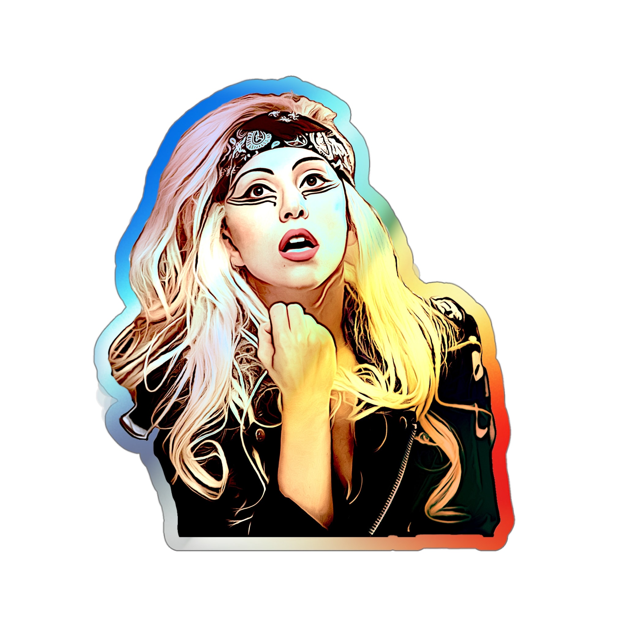 Lady Gaga Holographic Die Cut Sticker - Etsy
