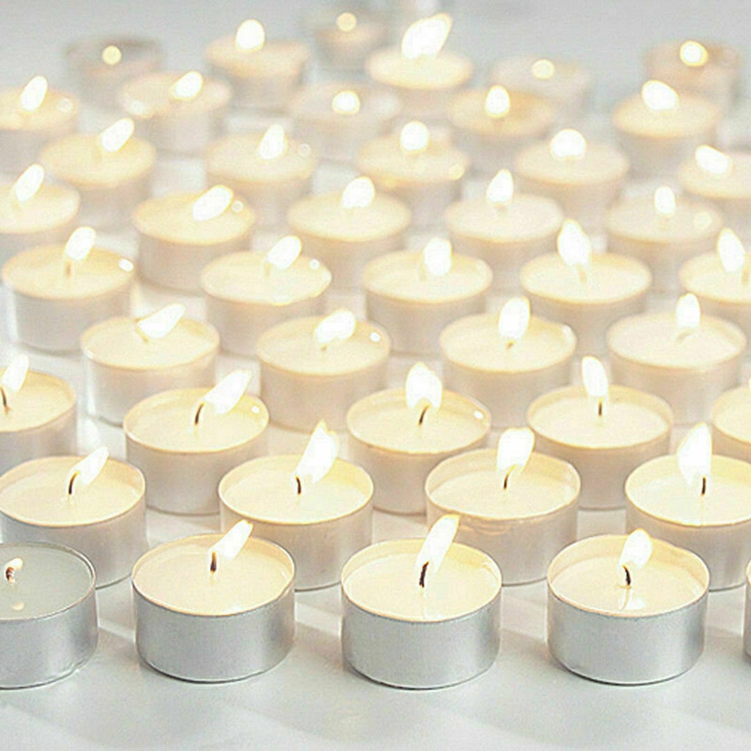 Tealights 8 Hour Long Burn Night Light Candles Unscented Tealights