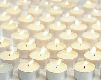 TeaLights 8 Hour Long Burn Night Light Candles Unscented Tealights