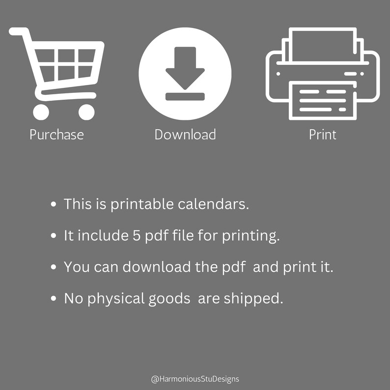 2024 Yearly Calendar Printable, 2024 Vertical Calendar, 2024 Wall