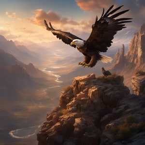 Eagle's Ascension, eagle art, eagle decor, eagle design, eagle digital download, eagle digital art, eagle digital print, eagle decoration.