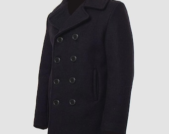 ポロ ラルフローレン ピーコート ジャケット ブラック ネイビー ダブル