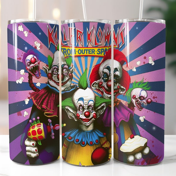 Killer Klowns From Outer Space 20oz Tumbler Wrap PNG