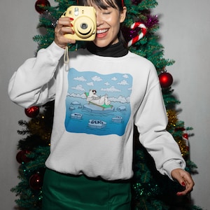 Global Warming Polar Bear Sweatshirt, Environmental Awareness, Earth Day Gift, Climate Change Advocate, Eco-Friendly Apparel