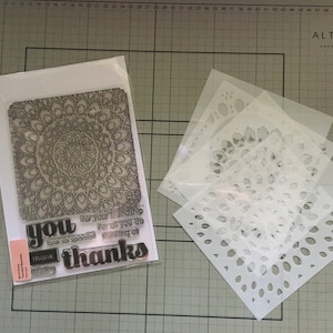 Thankful Mandala - stempels en stencils van Birch Press, zo goed als nieuw