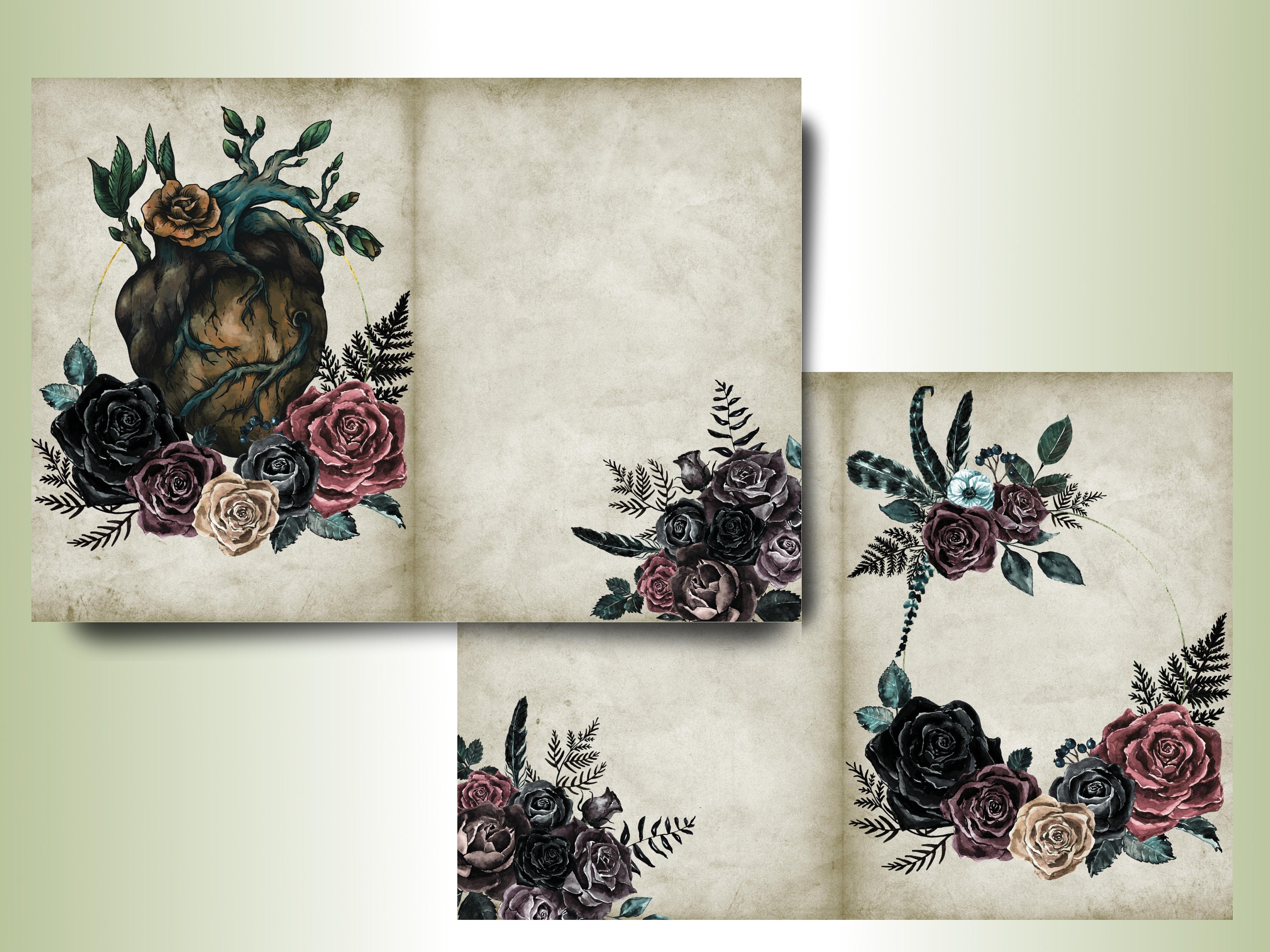 Printable Grimoire Pages, Blank Grimoire, Green Witch Pages, Book of ...