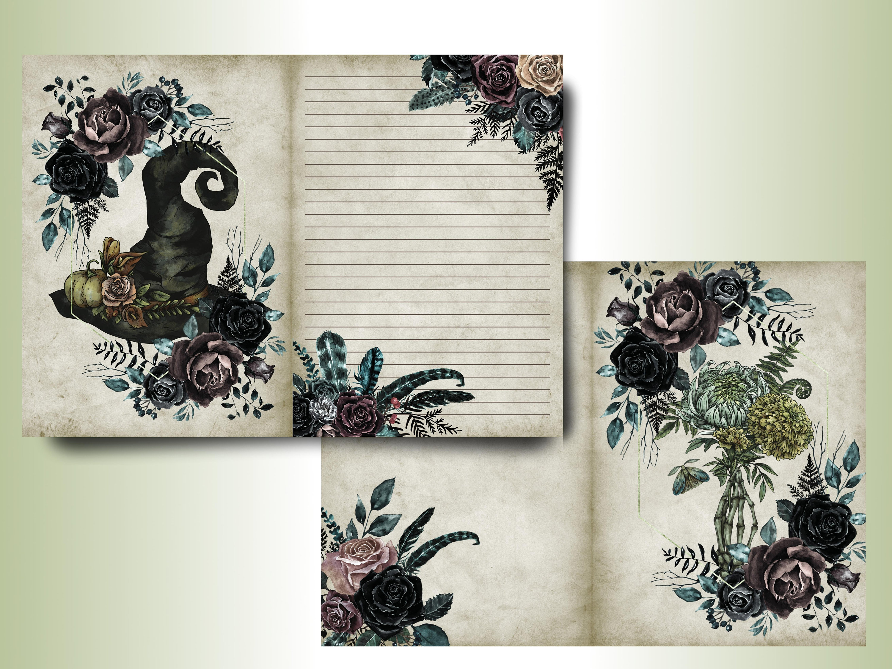 Printable Grimoire Pages, Blank Grimoire, Green Witch Pages, Book of ...