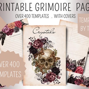Printable Grimoire Pages, Blank Grimoire, Pink Pages Printable, Book of ...