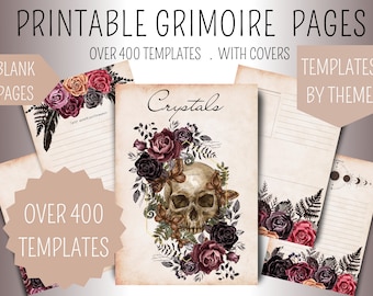 Book of Shadows, Grimoire Pages of Elementals, Instant Digital Download ...