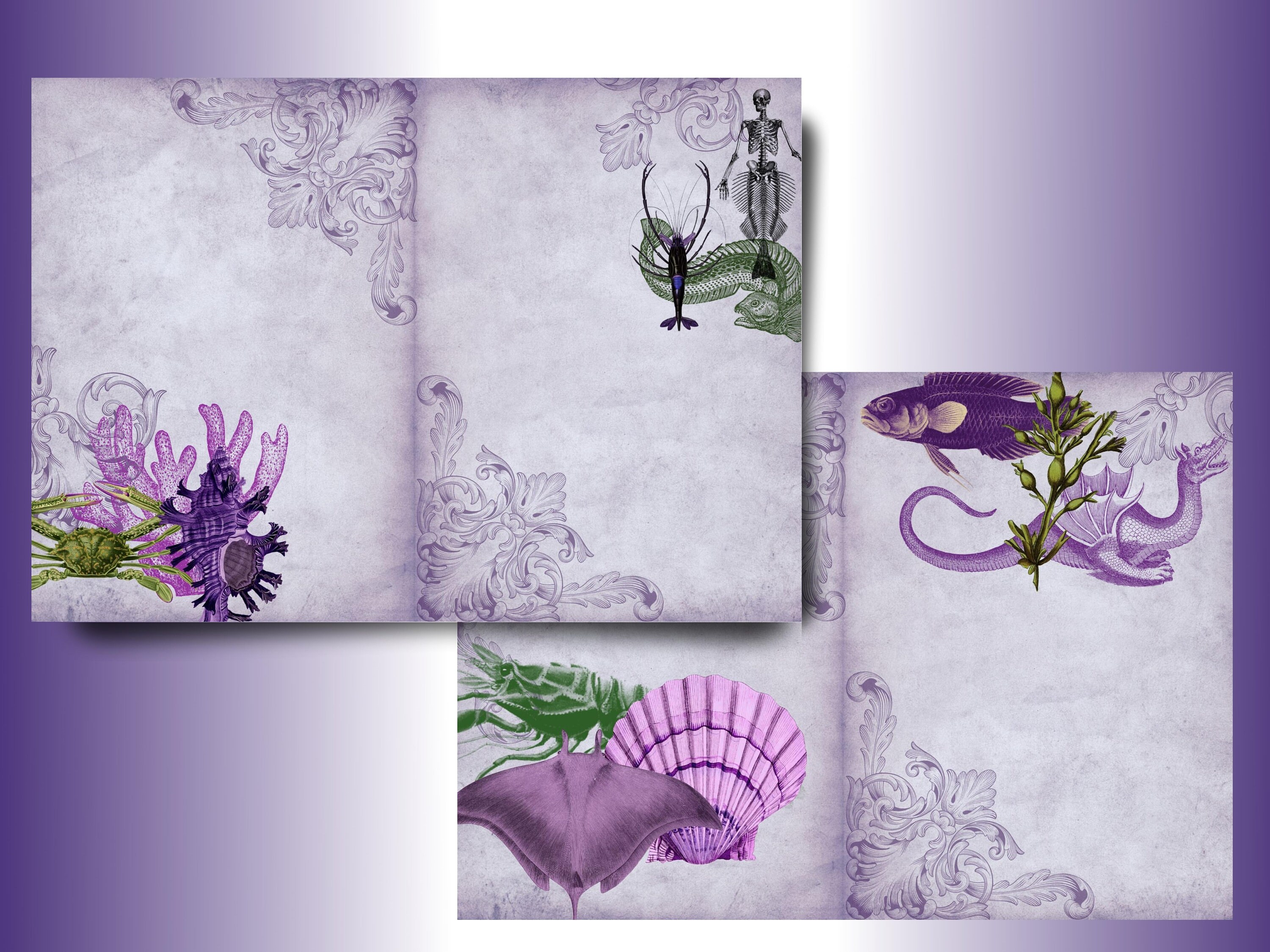 Printable Grimoire Pages, Blank Grimoire, Witch Pages, Book of Shadows ...