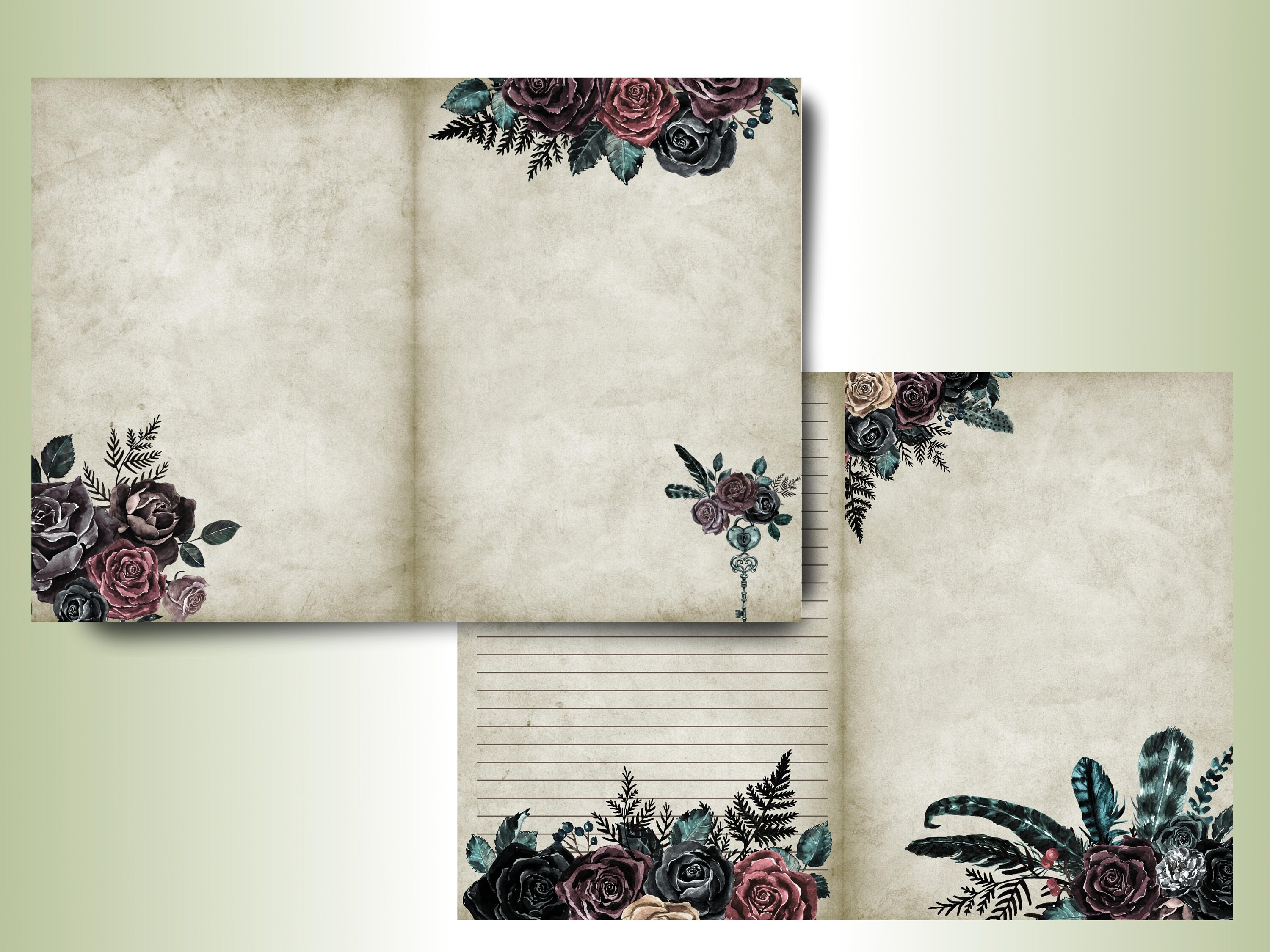 Printable Grimoire Pages, Blank Grimoire, Green Witch Pages, Book of ...