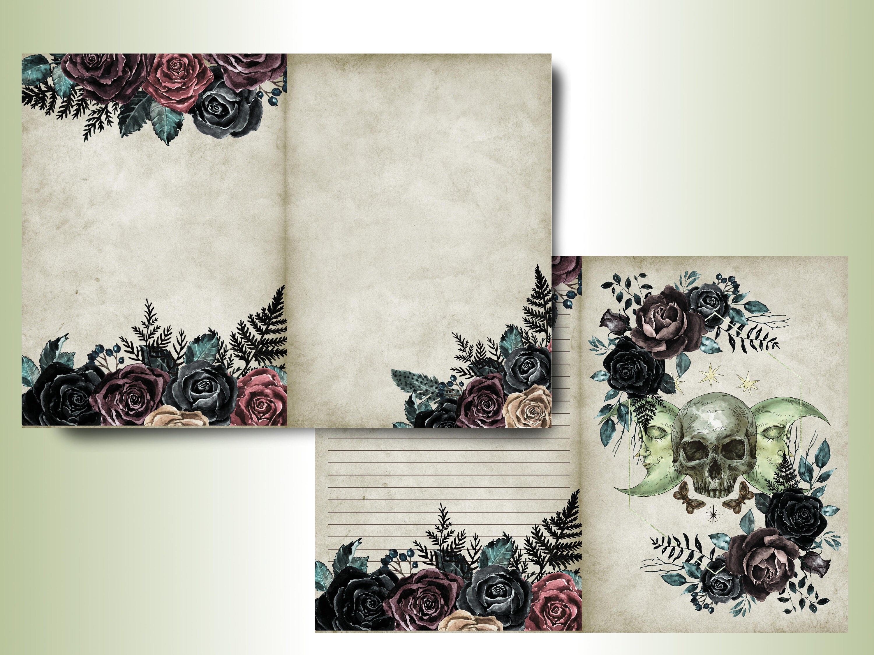 Printable Grimoire Pages, Blank Grimoire, Green Witch Pages, Book of ...