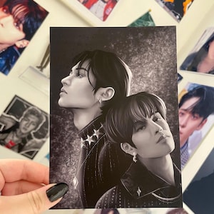 Lee Know/Seungmin - Stray Kids Art Print/PC, 5 Star, K-pop Prints.