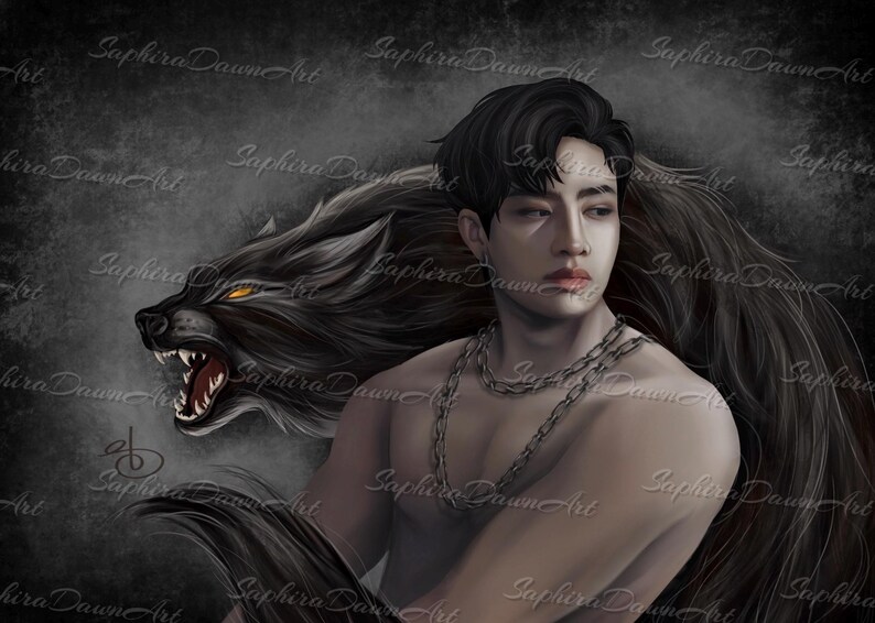 Bang Chan - Stray Kids Art Print/pc, Wolf and Chains, K-pop Prints. - Etsy