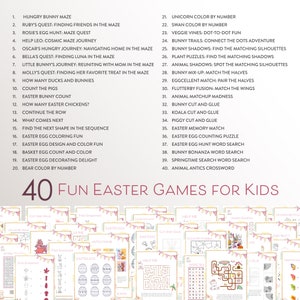 Easter Games Mega Bundle Activity Book for Kids, Easter Party Games ...
