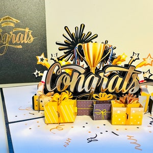 CONGRATULAZIONI Perfette per qualsiasi occasione di congratulazioni Biglietto di auguri pop-up fatto a mano con amore Acquista online https://origamipopcards.com/