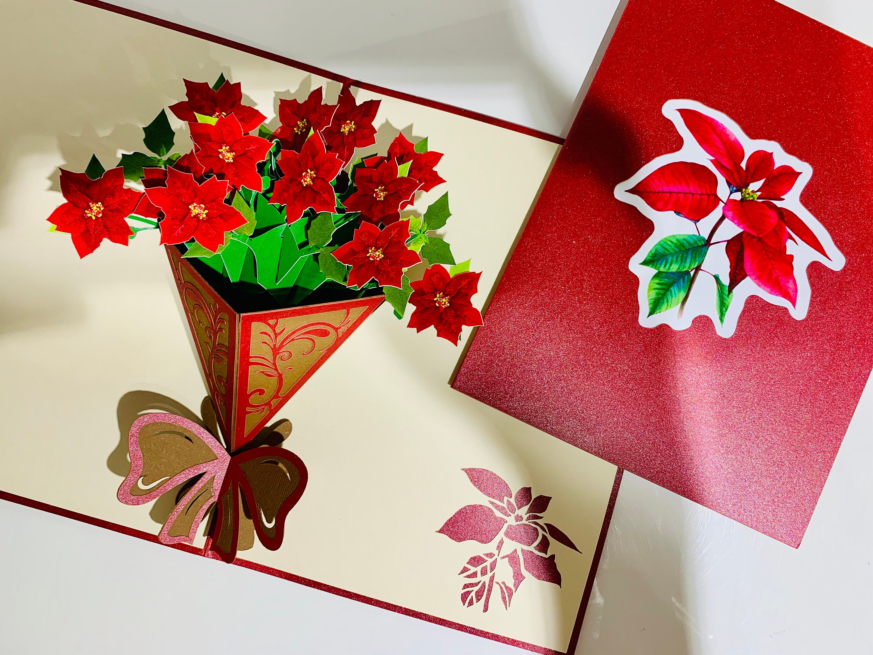 Pop Up Christmas Cards With Lights And Music, 12 Inch Paper 3D...