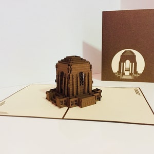 Anzac War Erinnerungs-Gebäude in Sydney Australien - World Kulturerbe Pop Up Grußkarte 3D - OrigamiPopCards.com Hand Made with Love