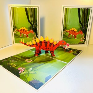 Jungle Baby Dinosaurier alles Gute zum Geburtstag Grußkarte Origami Handmade with Love Pop Up Grußkarte SHOP ONLINE https://origamipopcards.com/