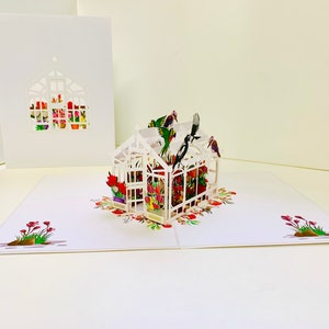Australian Native Greenhouse Garden & Birds 3D Pop Up Greeting Card Happy Birthday Love Handmade Shop Online https://origamipopcards.com/