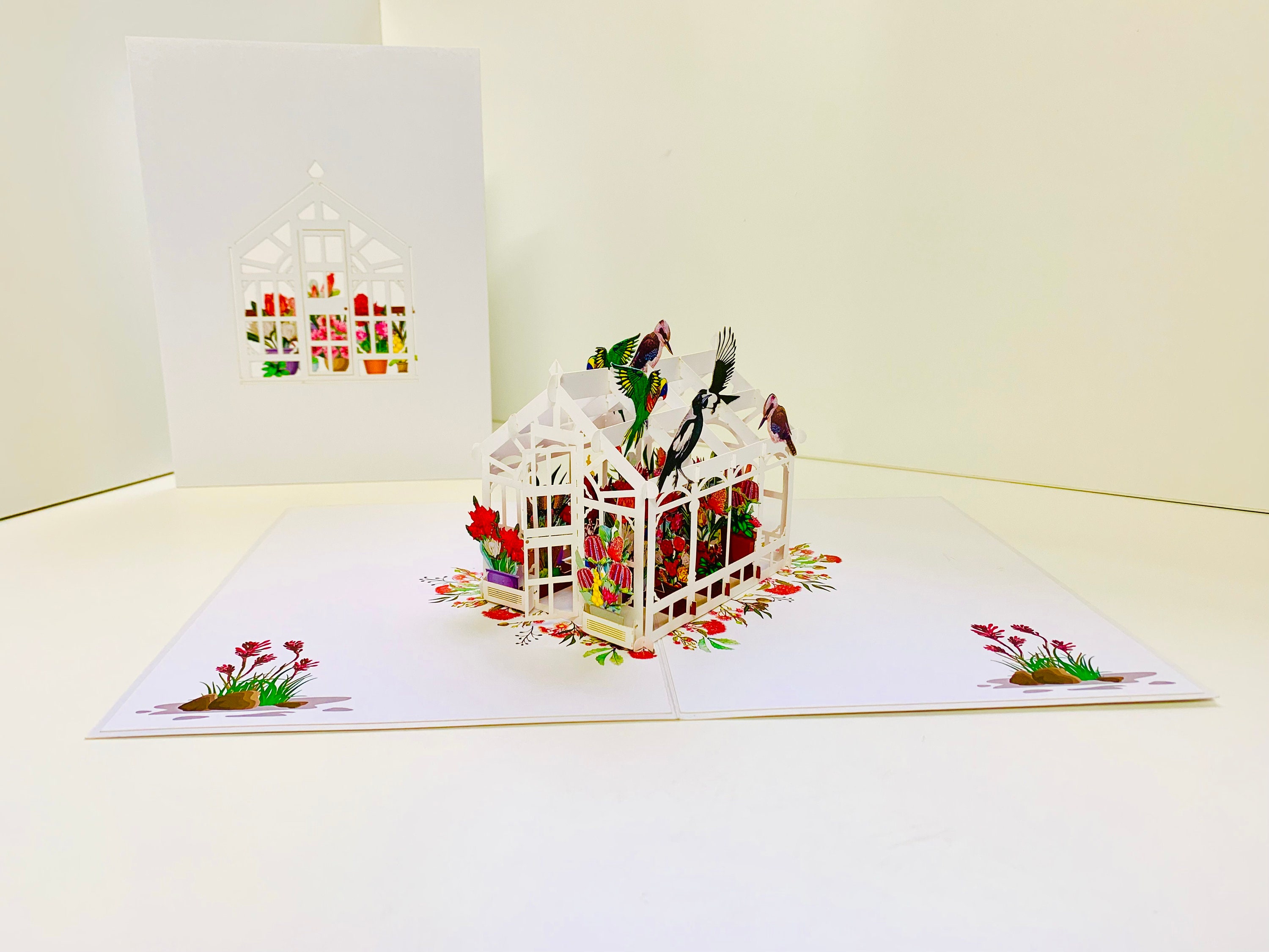 Australian Native Greenhouse Garden & Birds 3D Pop up Greeting