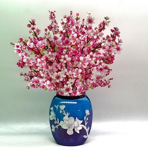 Sakura Pink Cherry Blossom 3D Pop-Up Flower Bouquet Happy Birthday Hospital Allergy Friendly Origami Pop Cards https://origamipopcards.com/