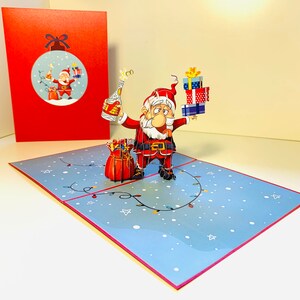 Funny Christmas Card - Santa Claus Designated Driver 3D Pop Up Merry Christmas Greeting Card Shop Online https://origamipopcards.com/