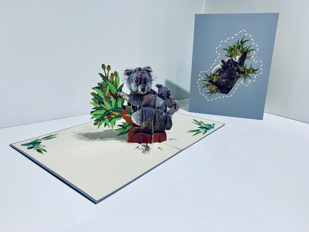 Koala Mother & Baby Australian Wild Animal Card - Created by Origami ...