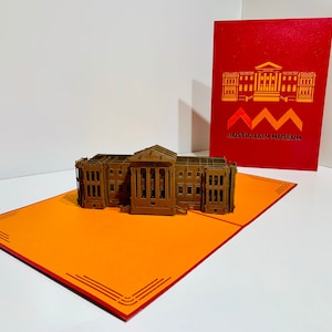 The Australian Museum in Sydney Australia - Kulturerbe Pop Up Grußkarte - OrigamiPopCards.com Hand Made With Love