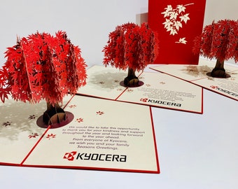 Biglietto Pop-Up 3D Albero Di Acero Giapponese – Card Compleanno O Anniversario