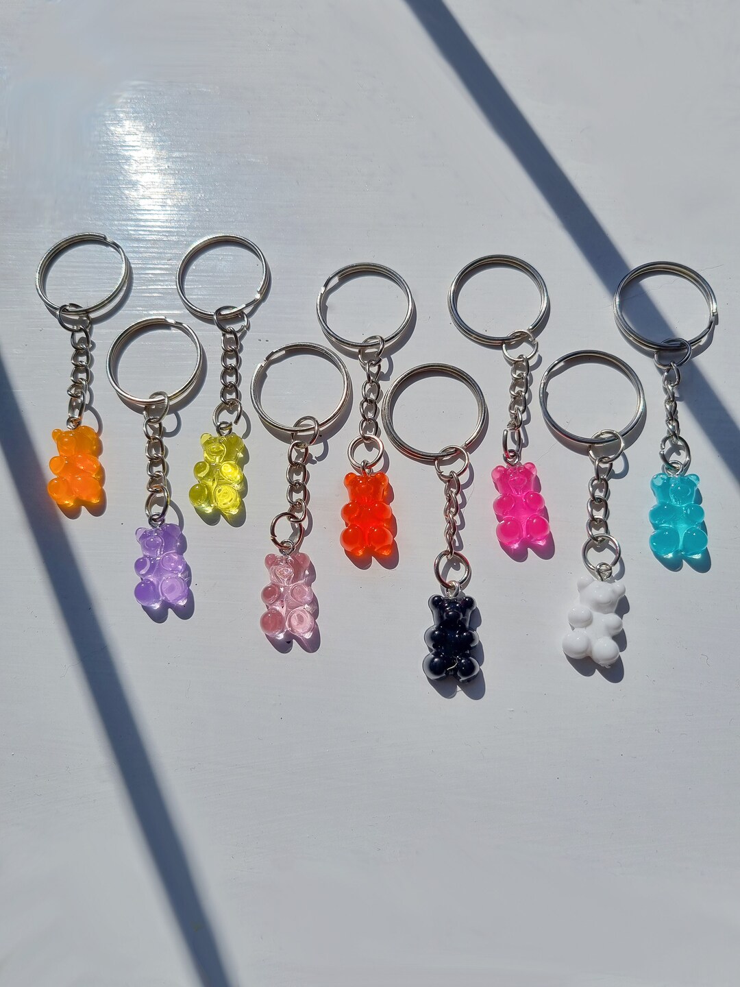 Gummy Bear Resin Keyring | Colorful Candy Bag Charm - Etsy