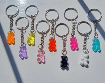 Gummy Bear Resin Keyring | Colorful Candy Bag Charm