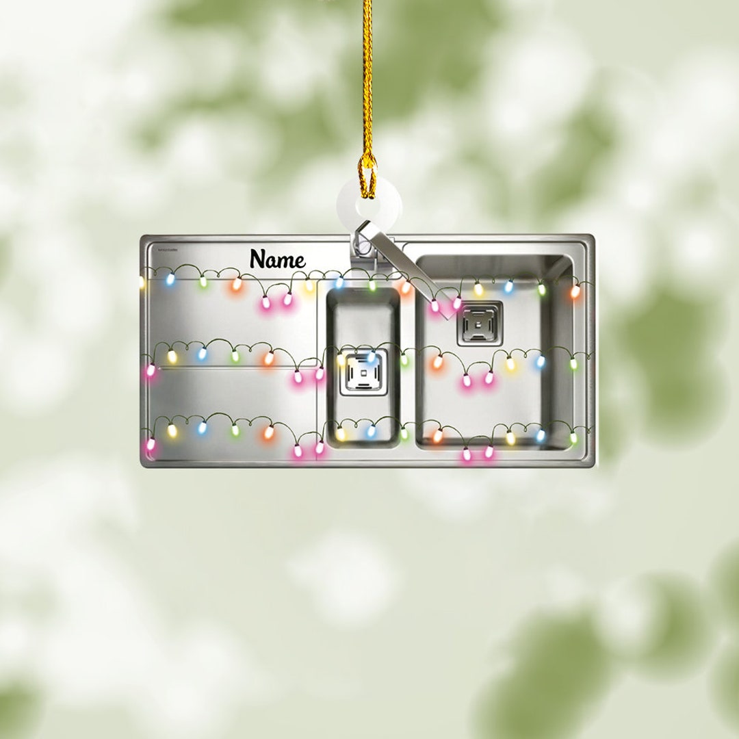 Personalized Kitchen Sink Christmas Ornament Dishwashing Etsy