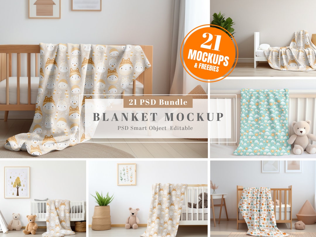 Baby Blanket Mock up Bundle White Fleece Blanket 21 Mockup Etsy Australia